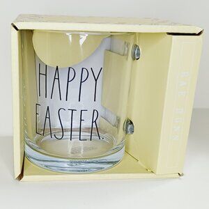 Rae Dunn by Enchanté Clear Glass "HAPPY EASTER" 18 oz. Mug